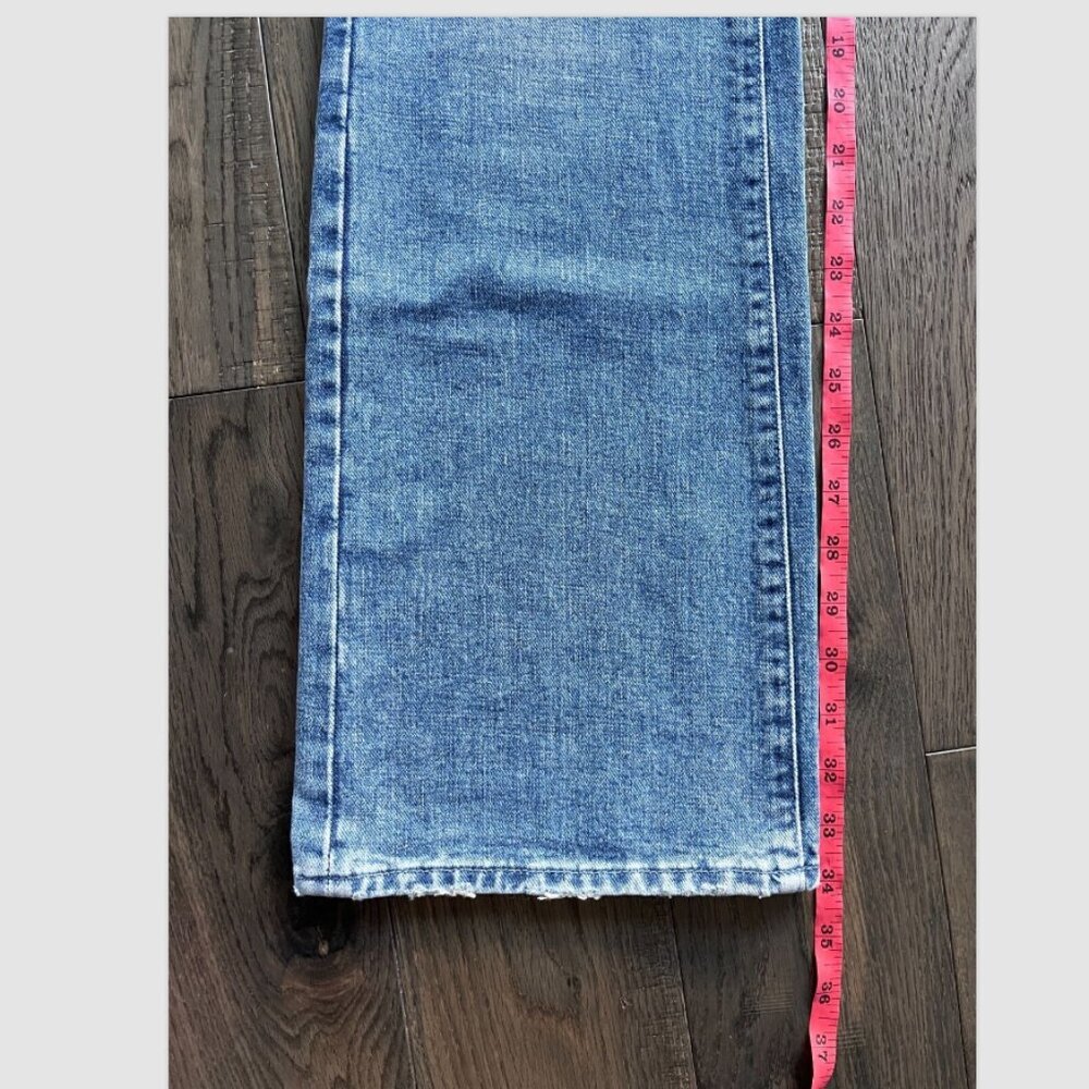 7 For All Mankind Maribel Bootcut Jeans Size 28 Beaded Floral Embellished Denim - Picture 9 of 10